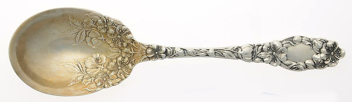 Blossom (Sterling, 1905) Preserve Spoon by Dominick & Haff-1