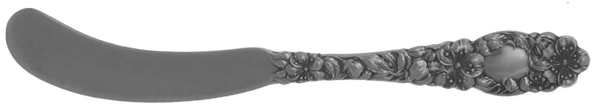 Blossom (Sterling, 1905) Flat Handle Butter Spreader by Dominick & Haff-1