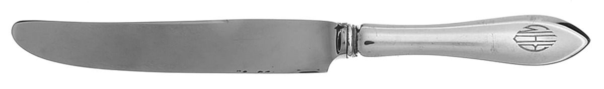 Broad Antique (Sterling, 1890) Monogram New French Hollow Knife by Dominick & Haff-1