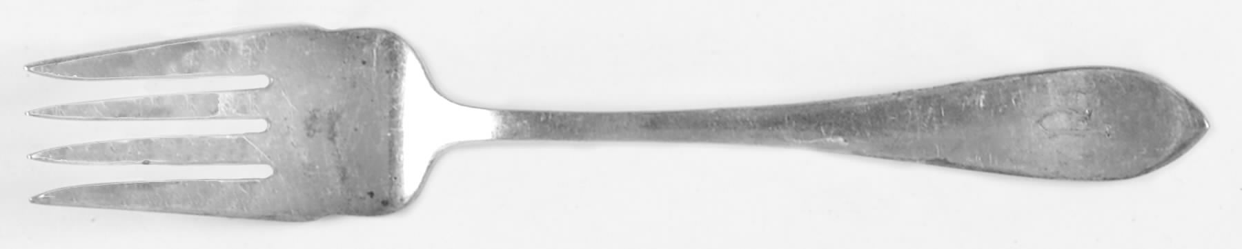 Broad Antique (Sterling, 1890) Small Solid Cold Meat Serving Fork by Dominick & Haff-1