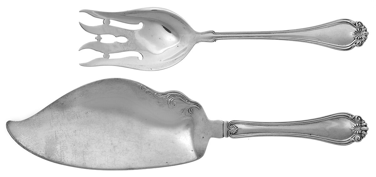 Century (Sterling, 1900) 2 Piece Large Solid Fish Serving Set by Dominick & Haff-1