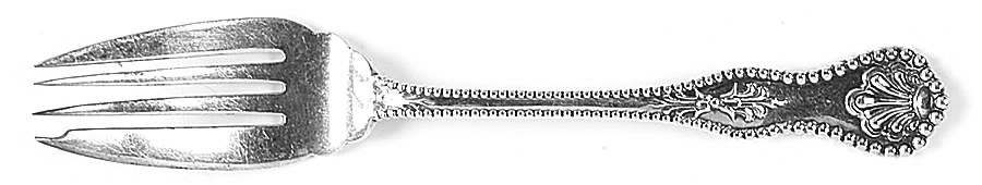 Charles II (Sterling, 1894) Medium Solid Cold Meat Serving Fork by Dominick & Haff-1
