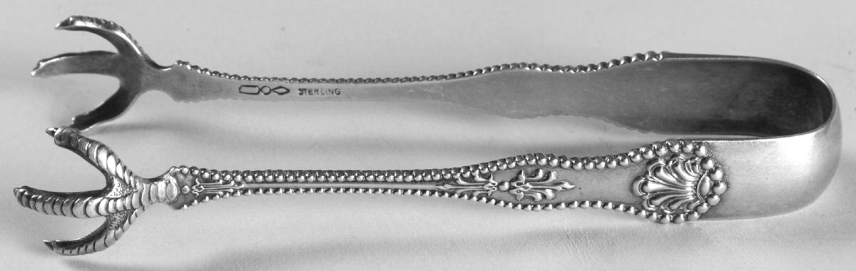 Charles II (Sterling, 1894) Small Sugar Tongs by Dominick & Haff-1
