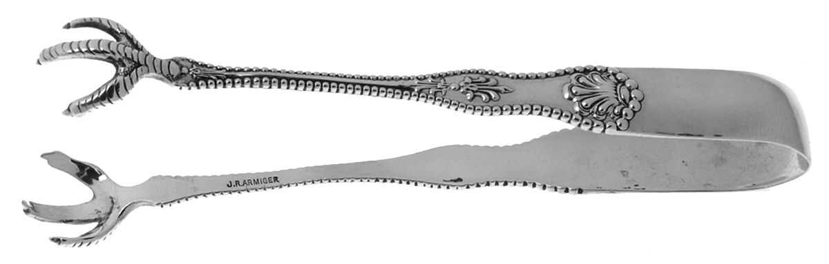 Charles II (Sterling, 1894) Large Sugar Tongs by Dominick & Haff-1