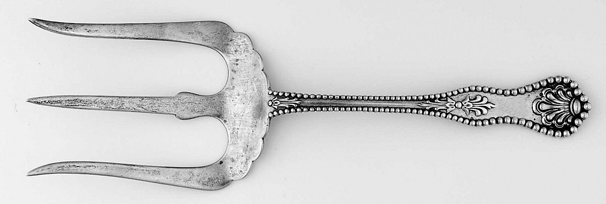 Charles II (Sterling, 1894) Solid Toast Serving Fork by Dominick & Haff-1