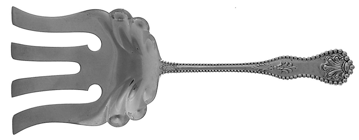 Charles II (Sterling, 1894) Large Solid Asparagus Serving Fork by Dominick & Haff-1