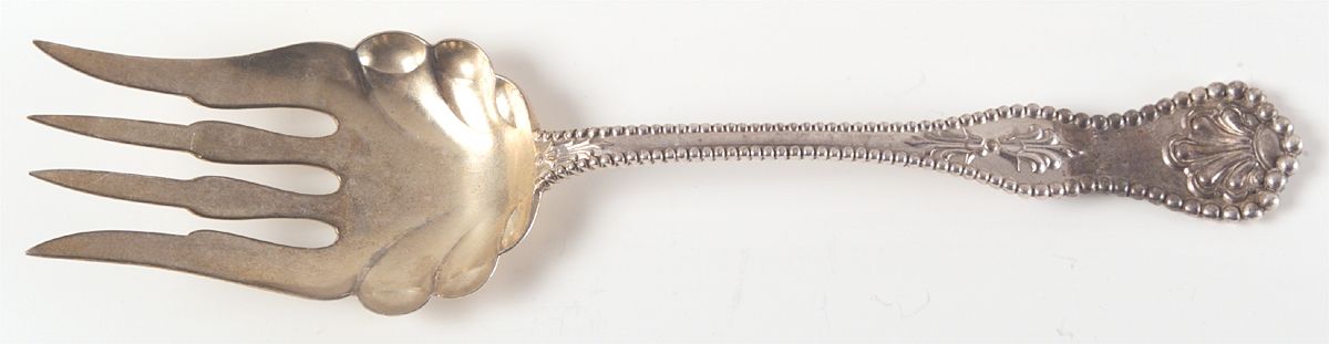 Charles II (Sterling, 1894) Solid Salad Serving Fork by Dominick & Haff-1