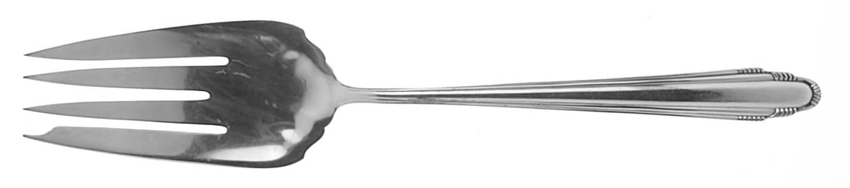 Contempora (Sterling, 1930) Large Solid Cold Meat Serving Fork by Dominick & Haff-1