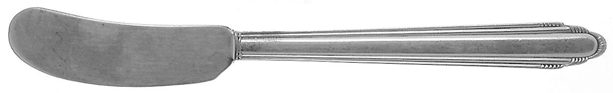 Contempora (Sterling, 1930) Large Flat Handle Butter Spreader by Dominick & Haff-1
