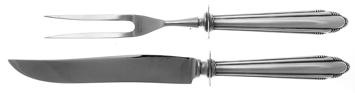 Contempora (Sterling, 1930) Small Steak 2-Piece Carving Set w/Stainless Blade by Dominick & Haff-1