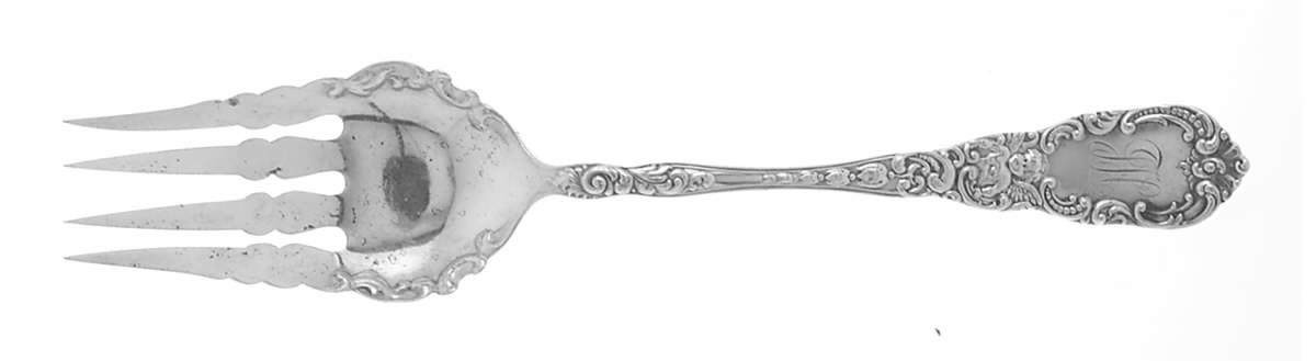 Cupid (Sterling, 1891) Solid Salad Serving Fork by Dominick & Haff-1