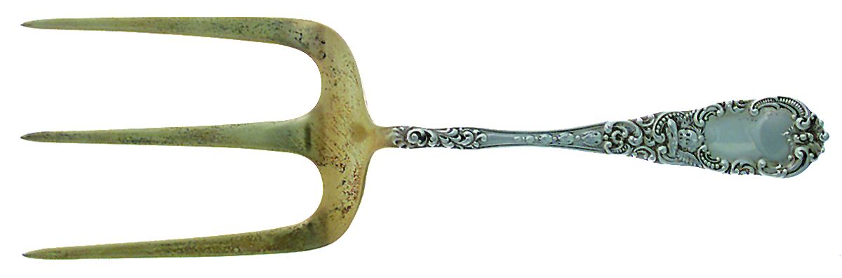 Cupid (Sterling, 1891) Solid Toast Serving Fork by Dominick & Haff-1