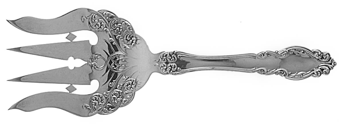 Gothic (Sterling, 1900) Large Solid Fish Serving Fork by Dominick & Haff-1