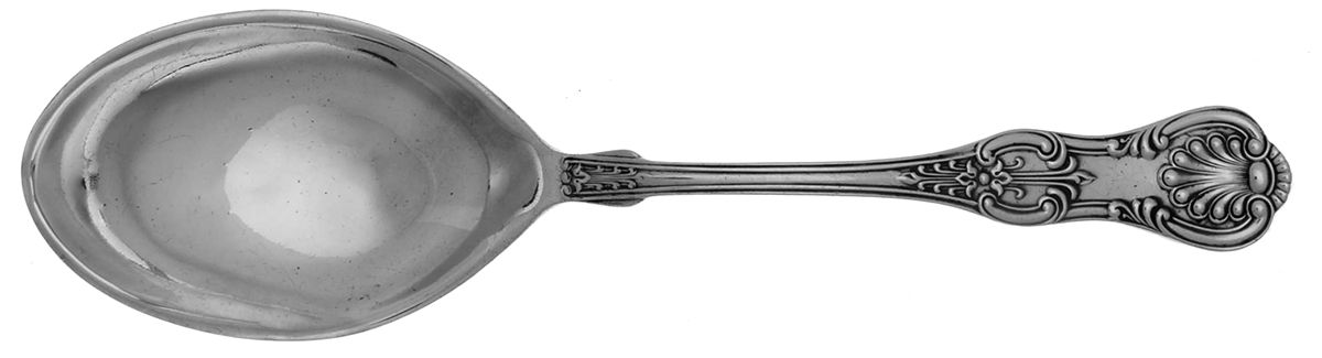 King (Sterling, 1880) Solid Salad Serving Spoon by Dominick & Haff-1