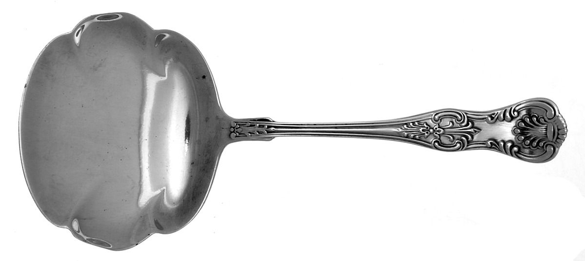 King (Sterling, 1880) Solid Bon Bon Spoon by Dominick & Haff-1