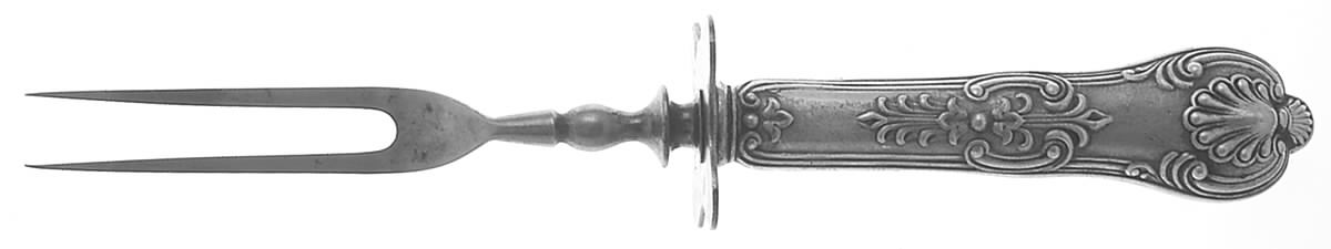 King (Sterling, 1880) Small Steak Carving Fork with Stainless Prongs by Dominick & Haff-1