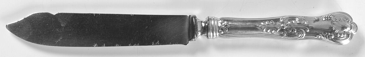 King (Sterling, 1880) Individual Fish Knife with Silverplate Blade by Dominick & Haff-1