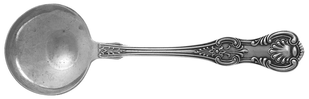 King (Sterling, 1880) Large Round Bowl Soup Spoon (Bouillon) by Dominick & Haff-1