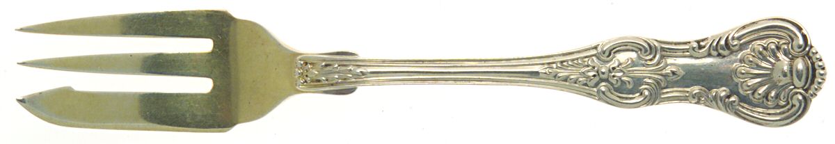 King (Sterling, 1880) Individual Pie Fork by Dominick & Haff-1