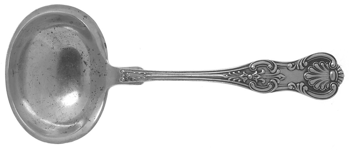 King (Sterling, 1880) Solid Gravy Ladle by Dominick & Haff-1