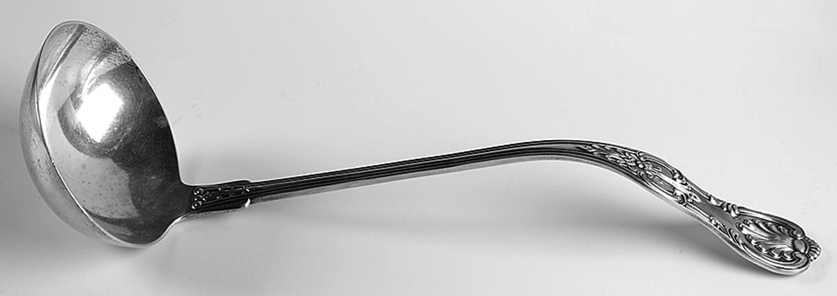 King (Sterling, 1880) Large Solid Soup Ladle by Dominick & Haff-1