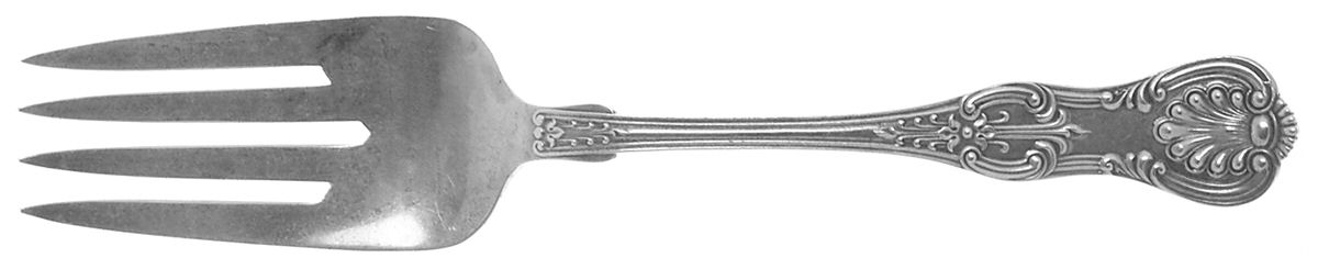 King (Sterling, 1880) Solid Serving Fork by Dominick & Haff-1