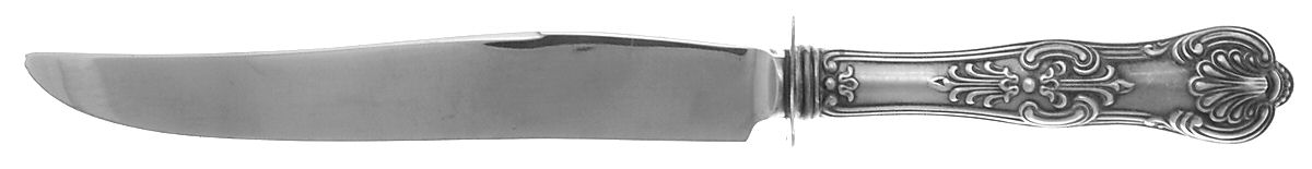 King (Sterling, 1880) Small Carving Knife W/Sterling Guard by Dominick & Haff-1