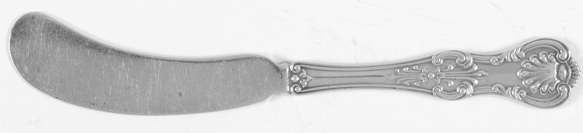 King (Sterling, 1880) Small Flat Handled Butter Spreader by Dominick & Haff-1