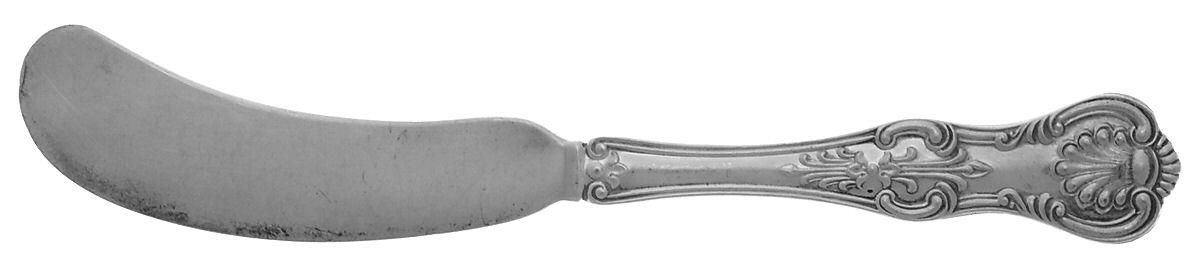 King (Sterling, 1880) Flat Handle Butter Spreader by Dominick & Haff-1