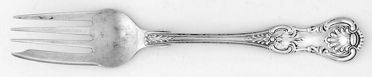 King (Sterling, 1880) Small Individual Solid Fish/Salad Fork by Dominick & Haff-1