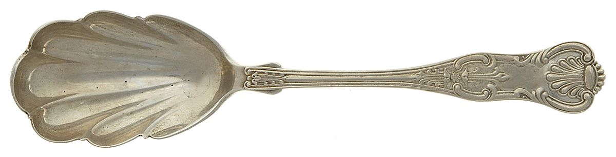 King (Sterling, 1880) Sugar Shell Spoon by Dominick & Haff-1