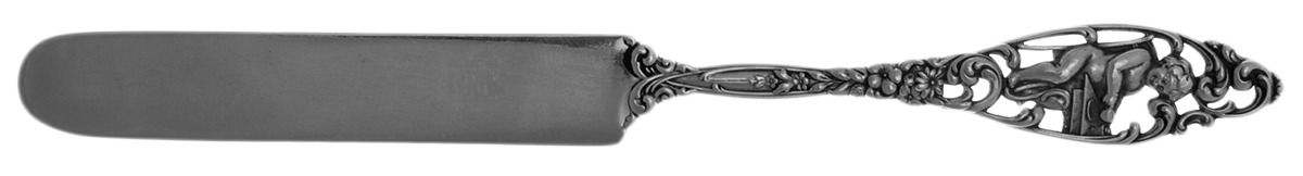 Labors of Cupid (Sterling, 1900, No Monograms) Solid Tea/Child Knife by Dominick & Haff-1