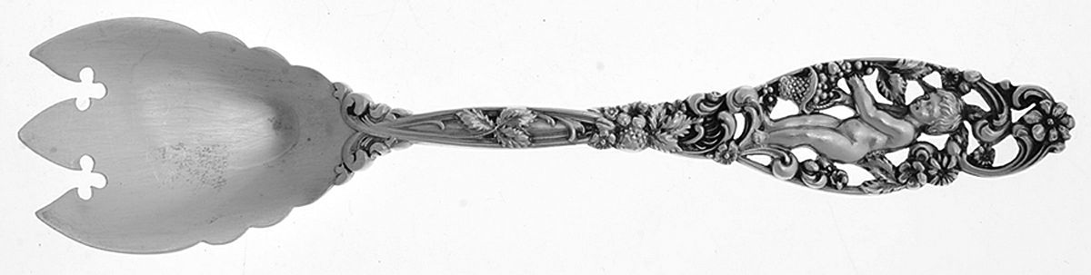 Labors of Cupid (Sterling, 1900, No Monograms) Ice Cream Fork by Dominick & Haff-1
