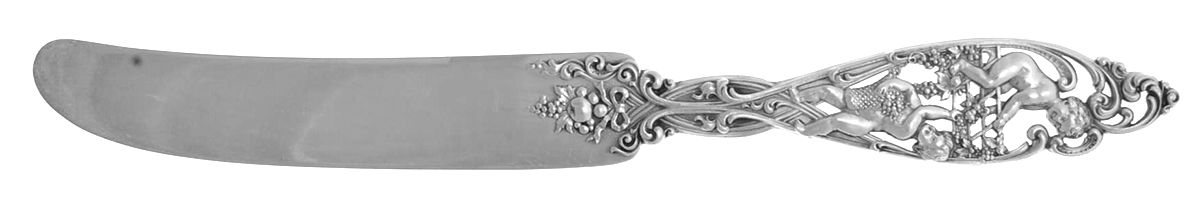 Labors of Cupid (Sterling, 1900, No Monograms) Solid Dessert/Tea Knife by Dominick & Haff-1