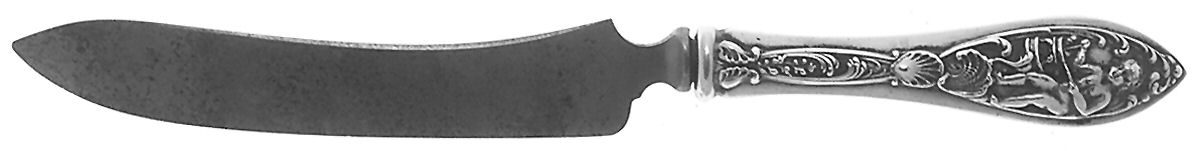 Labors of Cupid (Sterling, 1900, No Monograms) Small Steak Carving Knife with Stainless Blade by Dominick & Haff-1