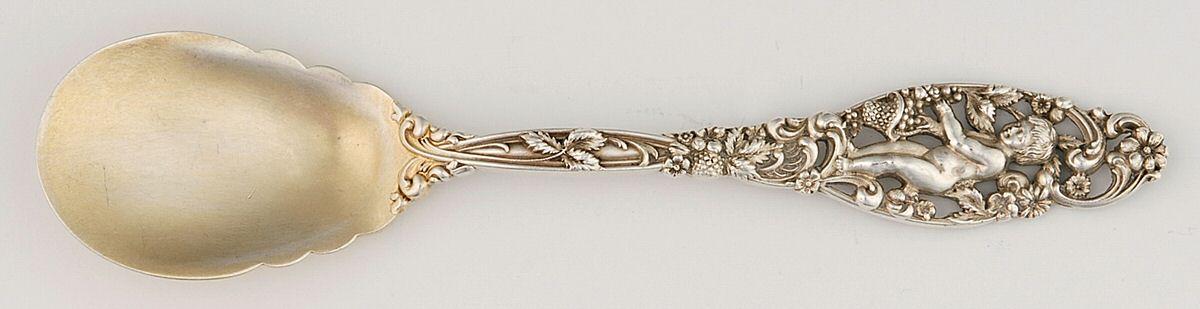 Labors of Cupid (Sterling, 1900, No Monograms) Ice Cream Spoon Individual by Dominick & Haff-1