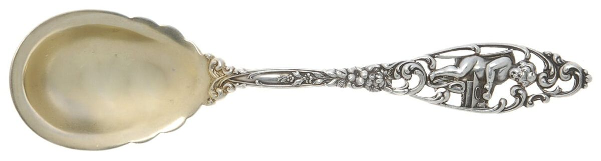 Labors of Cupid (Sterling, 1900, No Monograms) Sugar Spoon by Dominick & Haff-1