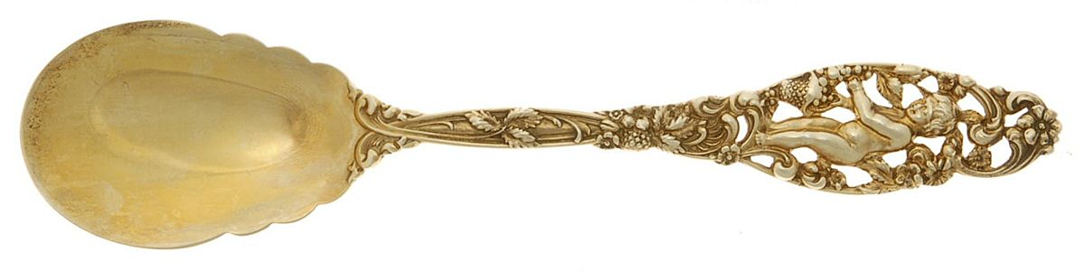 Labors of Cupid (Sterling, 1900, No Monograms) Ice Cream Spoon Individual by Dominick & Haff-1