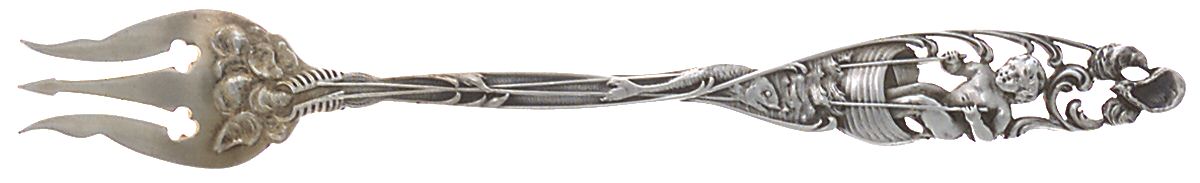 Labors of Cupid (Sterling, 1900, No Monograms) Oyster Fork by Dominick & Haff-1