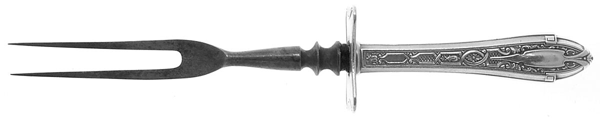 La France (Sterling, 1916) Small Steak Carving Fork with Stainless Prongs by Dominick & Haff-1