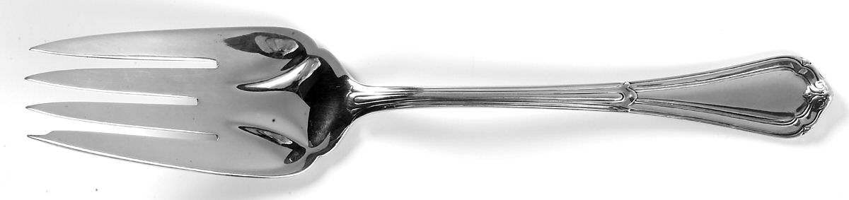 La Salle (Sterling, 1928) Small Solid Cold Meat Serving Fork by Dominick & Haff-1