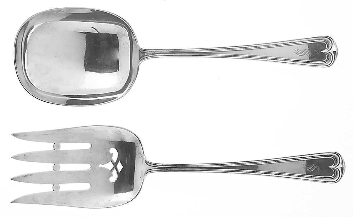 Lexington (Sterling, 1915) (2 Pc) Solid Salad Set by Dominick & Haff-1