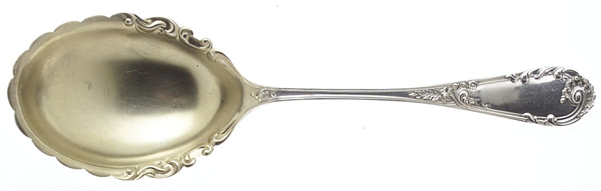 Louis XIV-Old Style (Sterling, 1888) Solid Salad Serving Spoon by Dominick & Haff-1