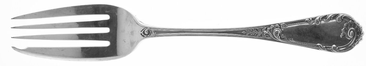 Louis XIV-Old Style (Sterling, 1888) Medium Solid Cold Meat Serving Fork by Dominick & Haff-1