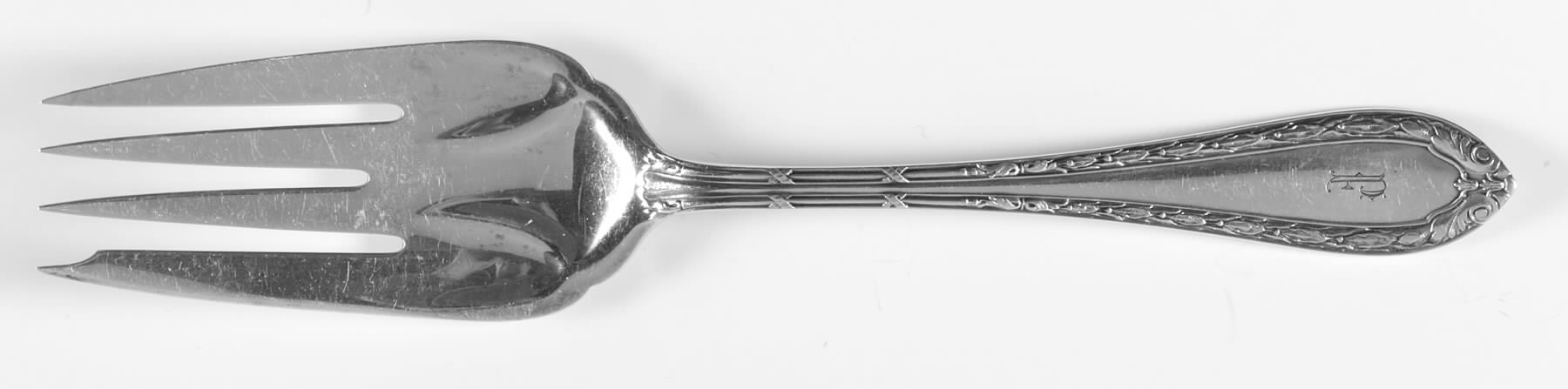 Louis XVI (Sterling, 1925) Medium Solid Cold Meat Serving Fork by Dominick & Haff-1