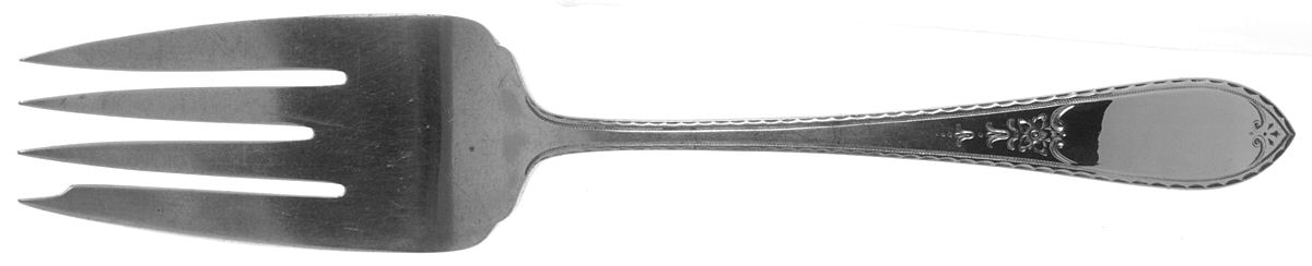Martha Washington (Sterling, 1926) Large Solid Cold Meat Serving Fork by Dominick & Haff-1