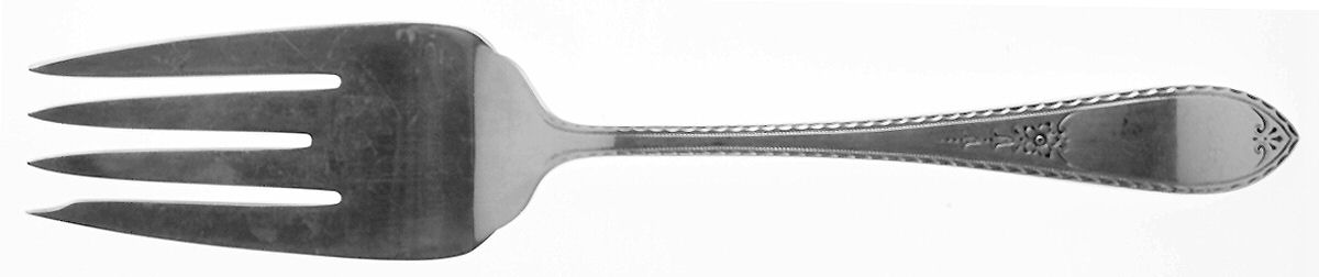 Martha Washington (Sterling, 1926) Medium Solid Cold Meat Serving Fork by Dominick & Haff-1