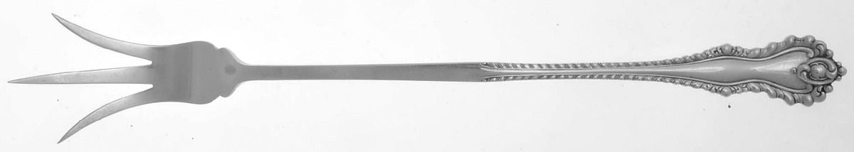 Mazarin (Sterling, 1892, No Monograms) Large Lettuce Serving Fork by Dominick & Haff-1