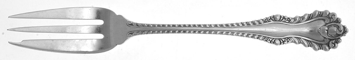 Mazarin (Sterling, 1892, No Monograms) 3-Tine Salad Fork by Dominick & Haff-1