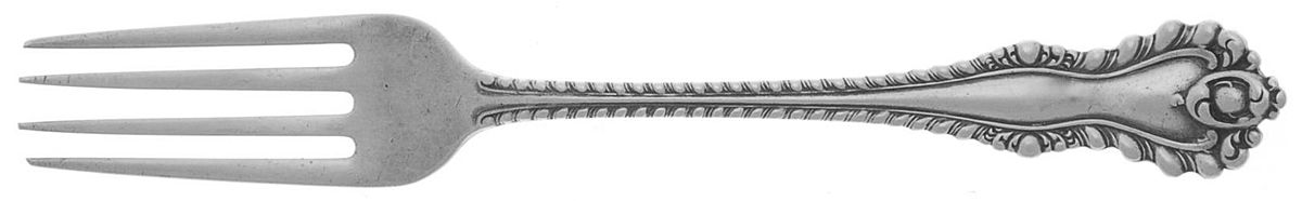 Mazarin (Sterling, 1892, No Monograms) Solid Youth Tea Fork by Dominick & Haff-1